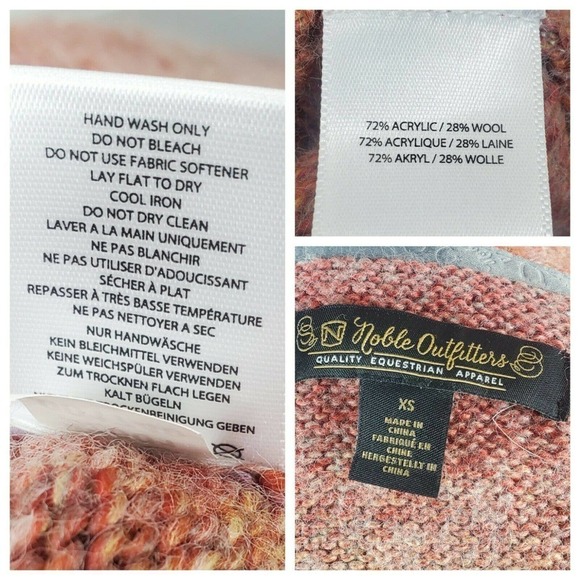 Noble Outfitters Ombre Scarf Cardigan Knit Sweater XS Waterfall Equestrian Long - Picture 12 of 12